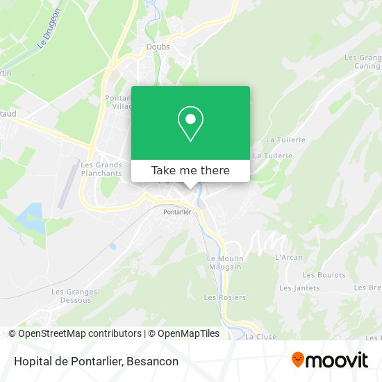 Hopital de Pontarlier map