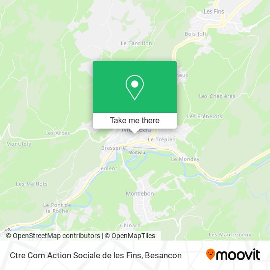 Ctre Com Action Sociale de les Fins map