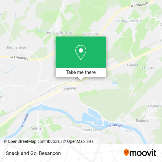 Snack and Go map