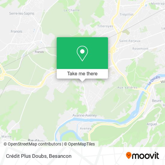 Crédit Plus Doubs map