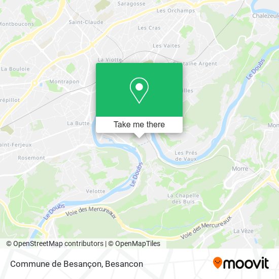 Mapa Commune de Besançon