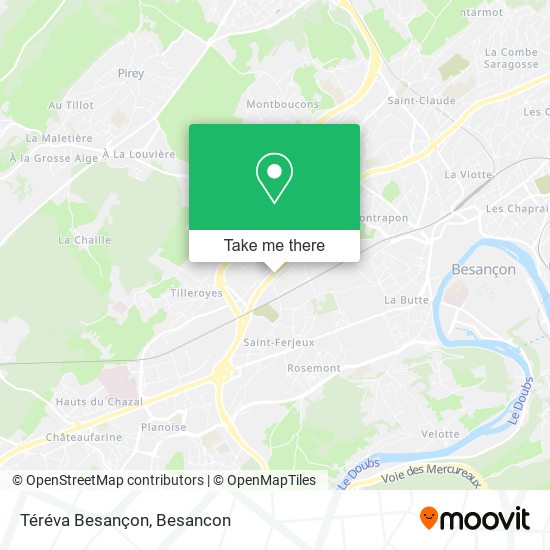 Téréva Besançon map