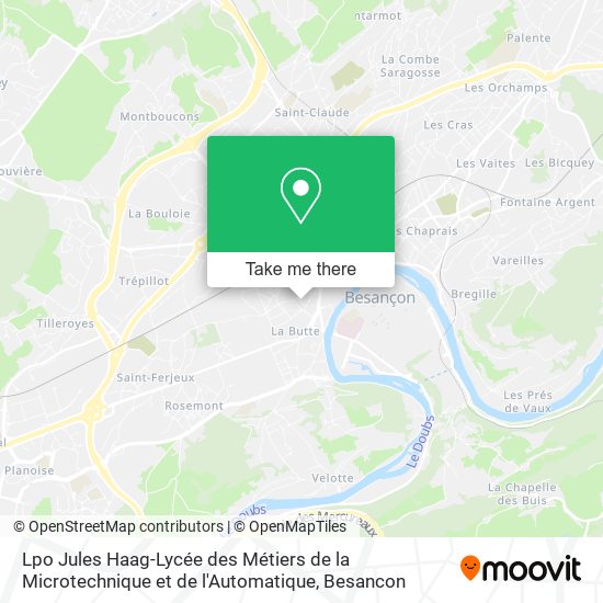 Mapa Lpo Jules Haag-Lycée des Métiers de la Microtechnique et de l'Automatique