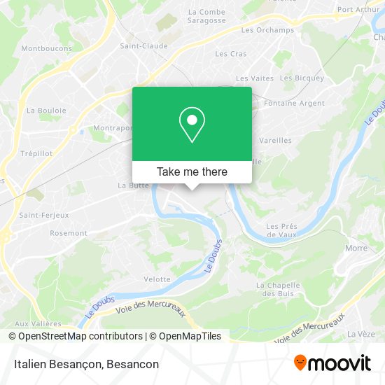 Italien Besançon map