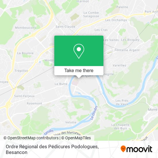 Ordre Régional des Pédicures Podologues map