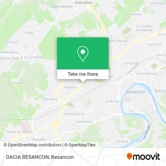 DACIA BESANCON map