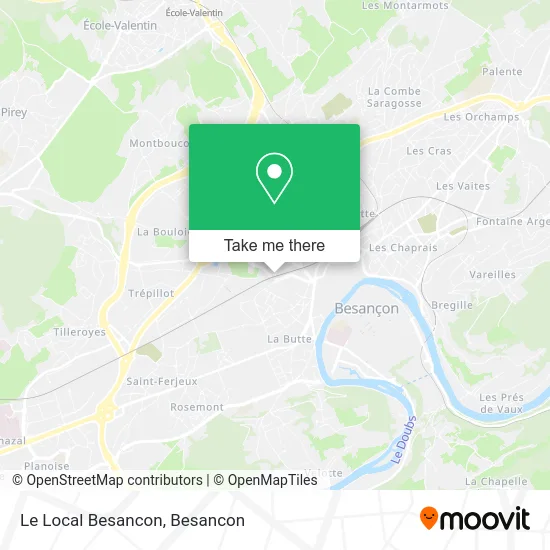 Le Local Besancon map