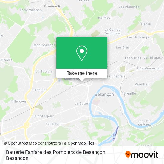Mapa Batterie Fanfare des Pompiers de Besançon