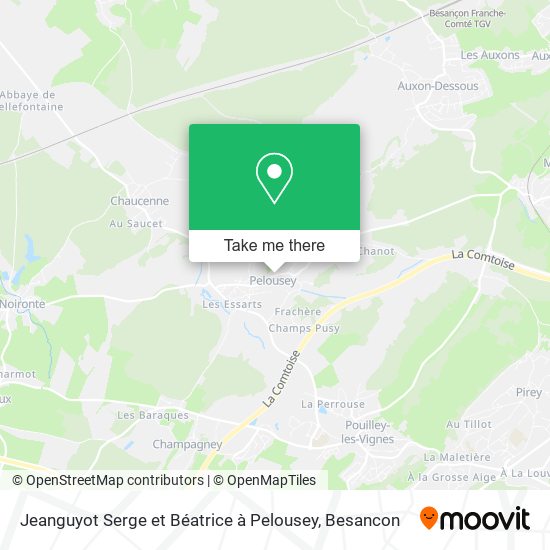 Jeanguyot Serge et Béatrice à Pelousey map