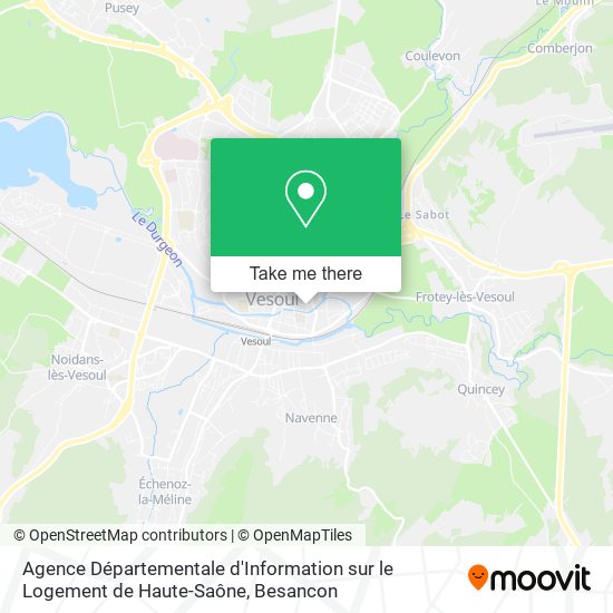 Mapa Agence Départementale d'Information sur le Logement de Haute-Saône