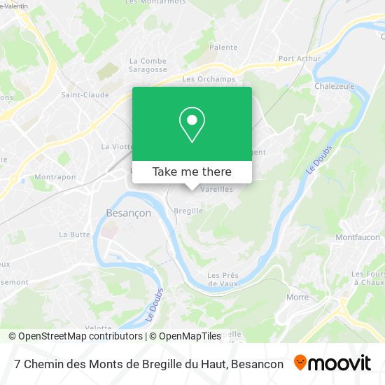 7 Chemin des Monts de Bregille du Haut map
