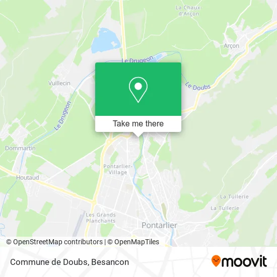 Commune de Doubs map