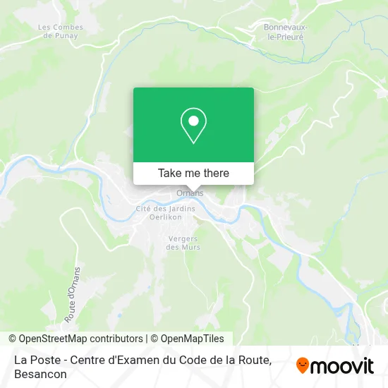 La Poste - Centre d'Examen du Code de la Route map