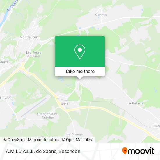 A.M.I.C.A.L.E. de Saone map