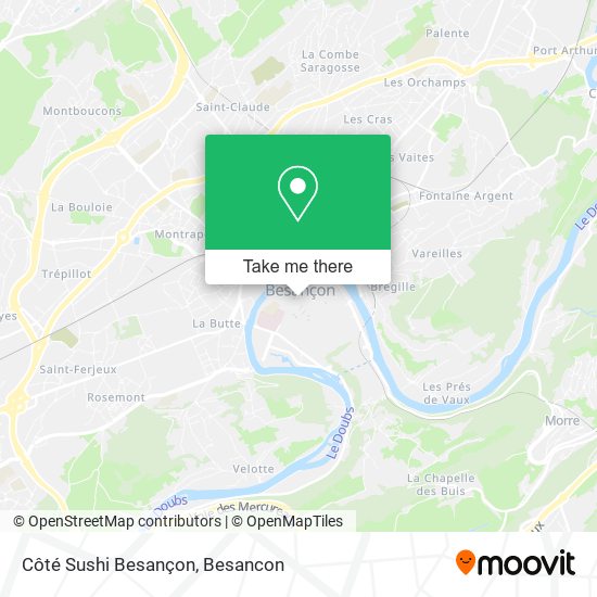 Mapa Côté Sushi Besançon