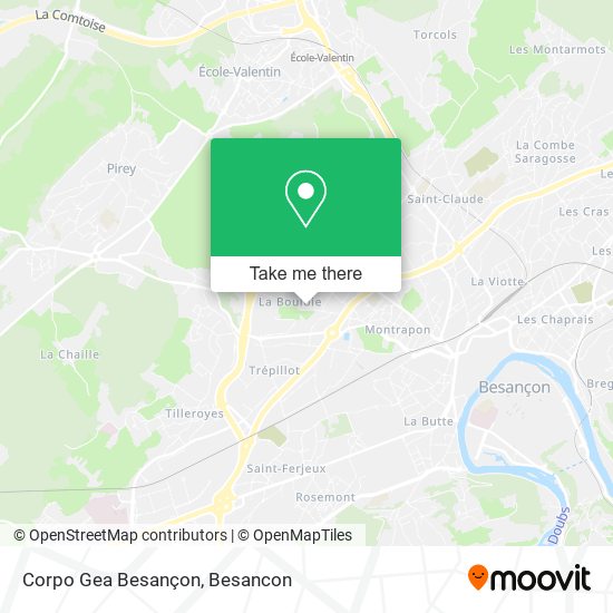 Corpo Gea Besançon map