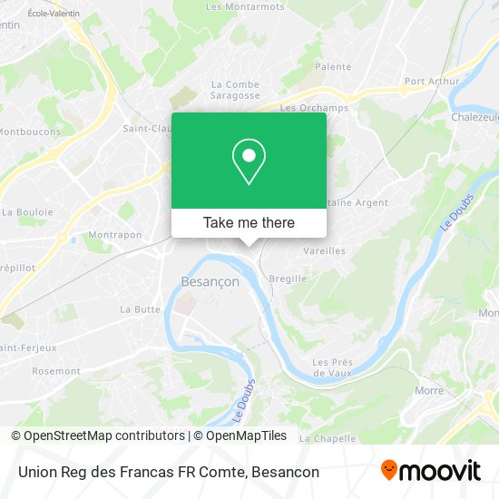 Mapa Union Reg des Francas FR Comte