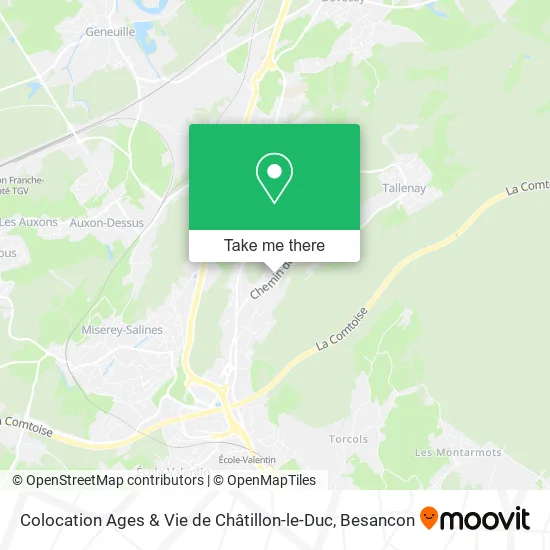 Colocation Ages & Vie de Châtillon-le-Duc map