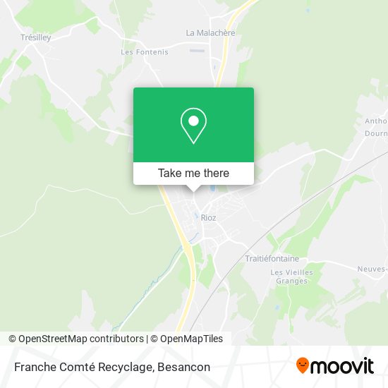 Mapa Franche Comté Recyclage