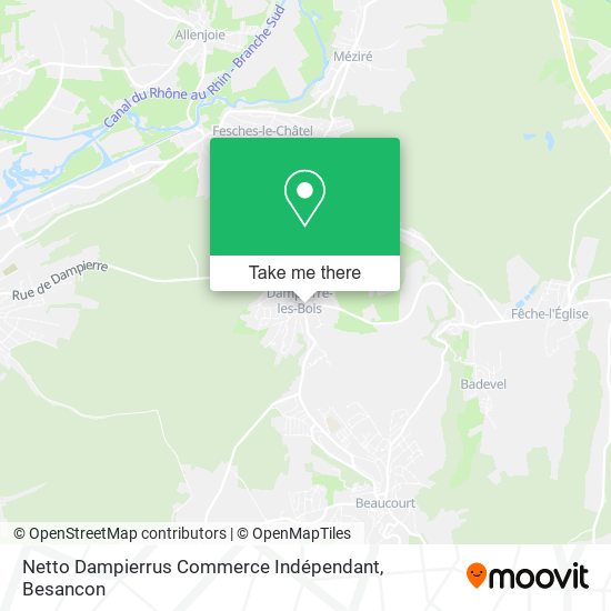 Mapa Netto Dampierrus Commerce Indépendant