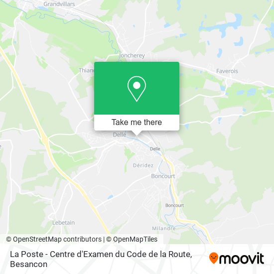 La Poste - Centre d'Examen du Code de la Route map