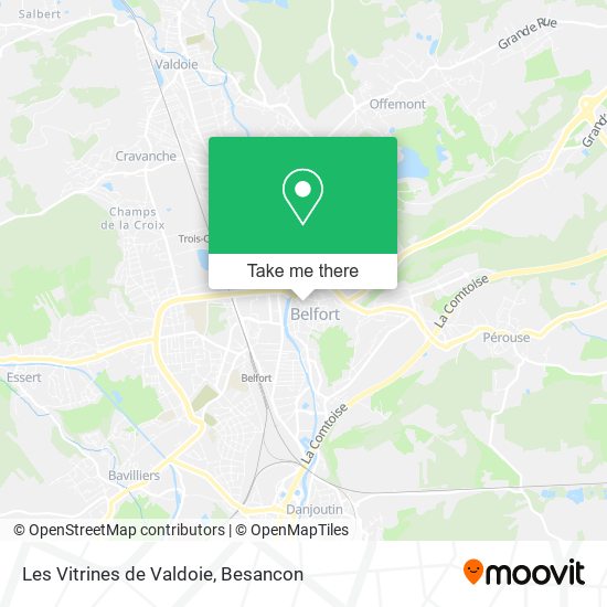 Les Vitrines de Valdoie map