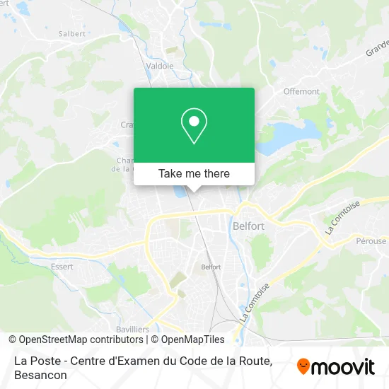 La Poste - Centre d'Examen du Code de la Route map