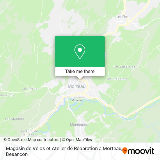 Magasin de Vélos et Atelier de Réparation à Morteau map