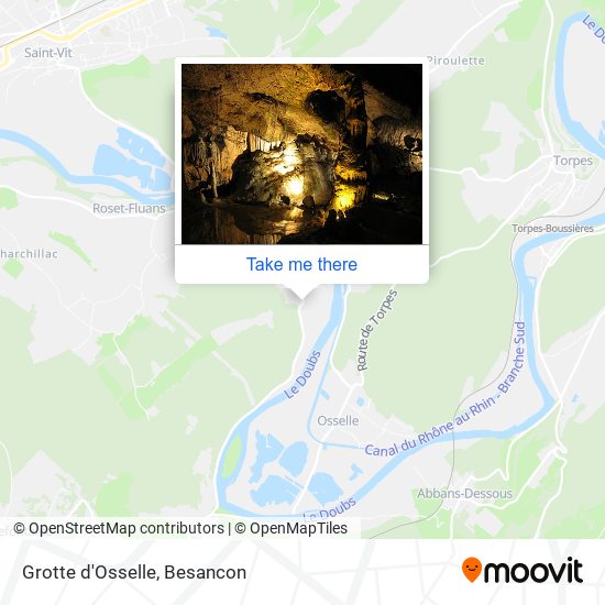 Grotte d'Osselle map