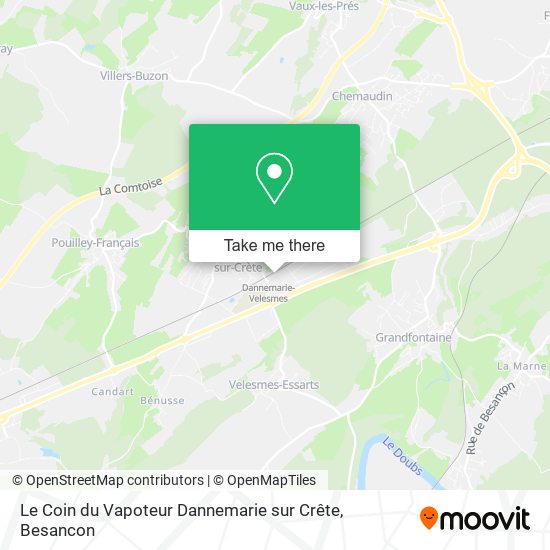 Mapa Le Coin du Vapoteur Dannemarie sur Crête