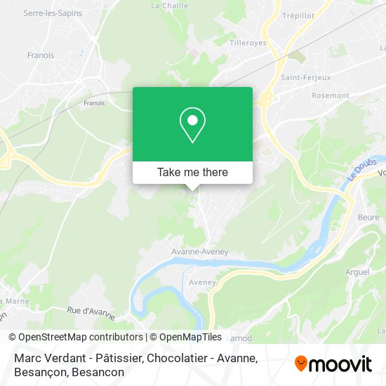 Marc Verdant - Pâtissier, Chocolatier - Avanne, Besançon map