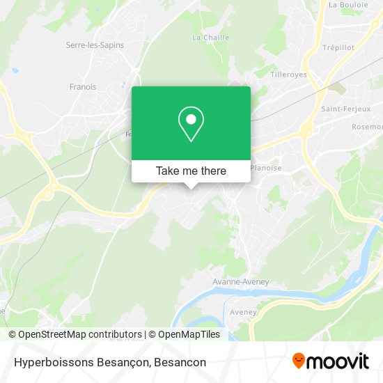 Mapa Hyperboissons Besançon