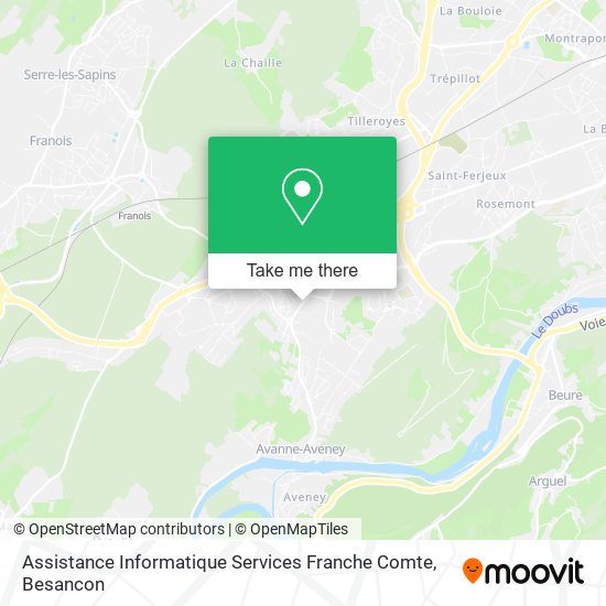 Assistance Informatique Services Franche Comte map