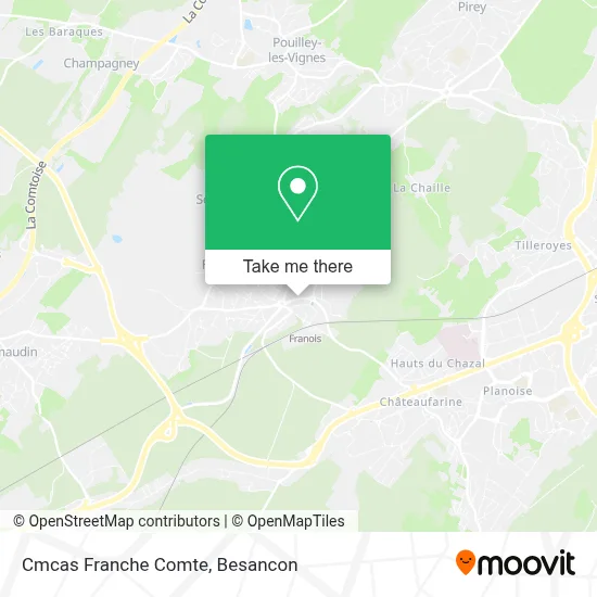 Cmcas Franche Comte map