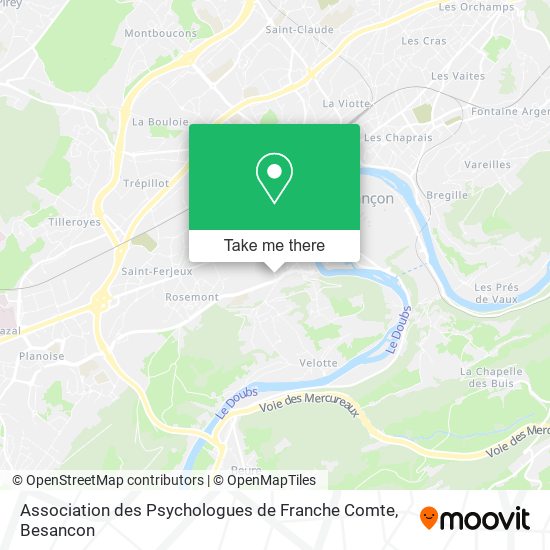 Association des Psychologues de Franche Comte map