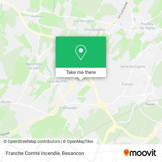 Franche Comté Incendie map