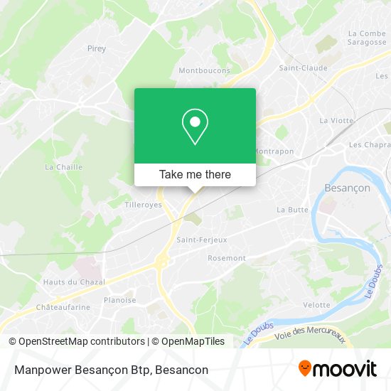 Manpower Besançon Btp map