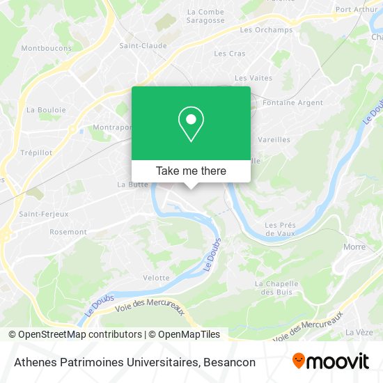 Athenes Patrimoines Universitaires map