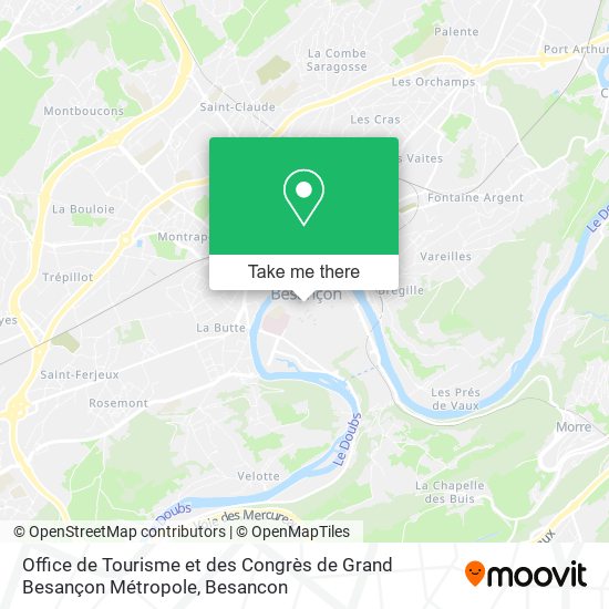 Office de Tourisme et des Congrès de Grand Besançon Métropole map