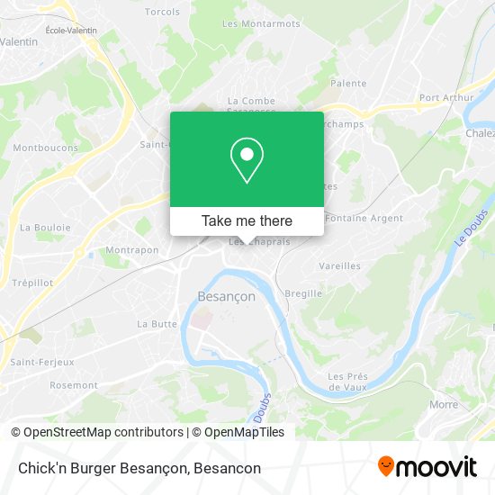 Chick'n Burger Besançon map