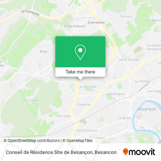 Conseil de Résidence Site de Besançon map