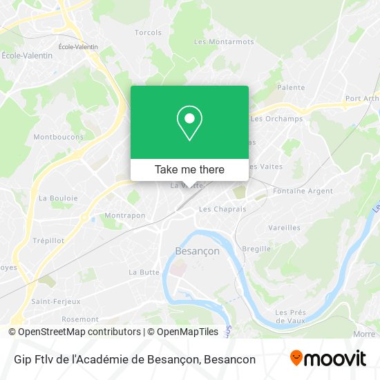 Gip Ftlv de l'Académie de Besançon map