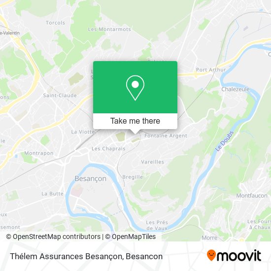 Thélem Assurances Besançon map