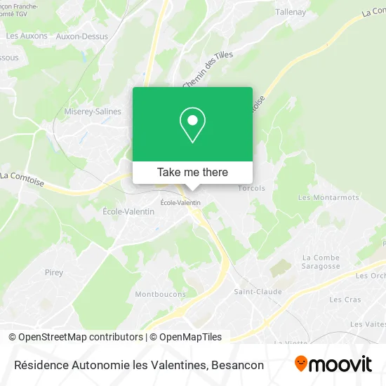 Résidence Autonomie les Valentines map