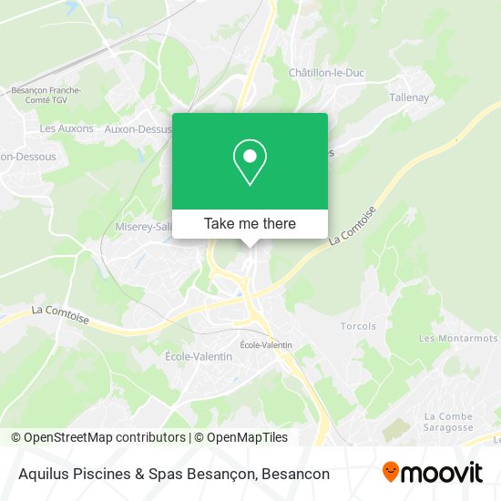 Mapa Aquilus Piscines & Spas Besançon