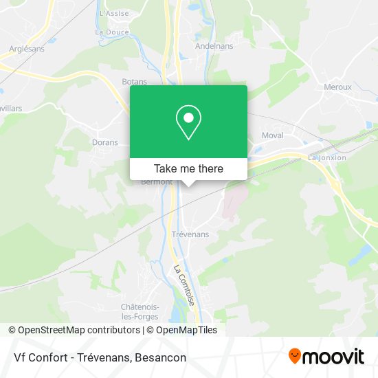 Vf Confort - Trévenans map