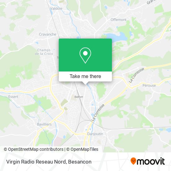 Virgin Radio Reseau Nord map