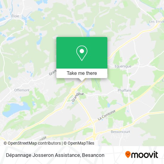 Mapa Dépannage Josseron Assistance