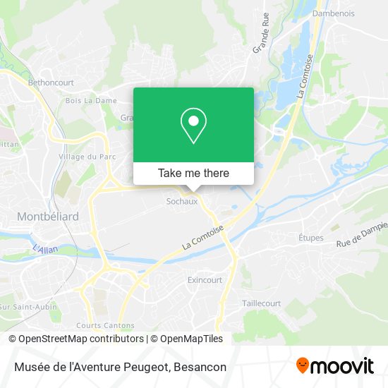 Musée de l'Aventure Peugeot map