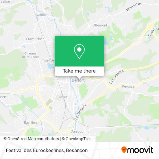 Mapa Festival des Eurockéennes
